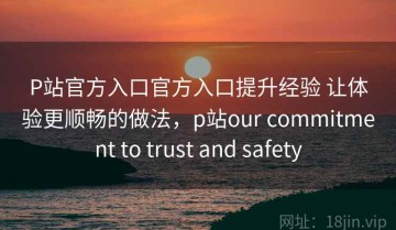 P站官方入口官方入口提升经验 让体验更顺畅的做法，p站our commitment to trust and safety