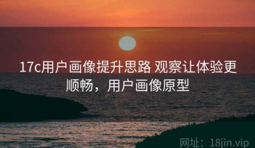 17c用户画像提升思路 观察让体验更顺畅，用户画像原型