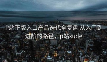 P站正版入口产品迭代全复盘 从入门到进阶的路径，p站xude