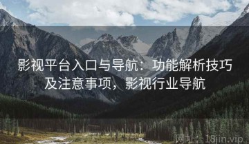 影视平台入口与导航：功能解析技巧及注意事项，影视行业导航