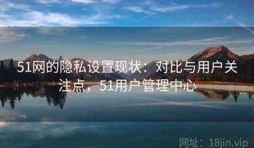 51网的隐私设置现状：对比与用户关注点，51用户管理中心