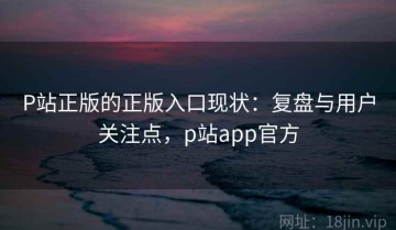 P站正版的正版入口现状：复盘与用户关注点，p站app官方