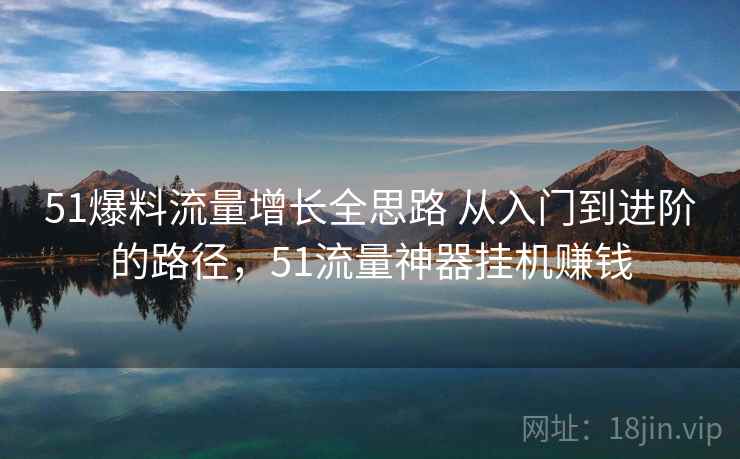 51爆料流量增长全思路 从入门到进阶的路径，51流量神器挂机赚钱