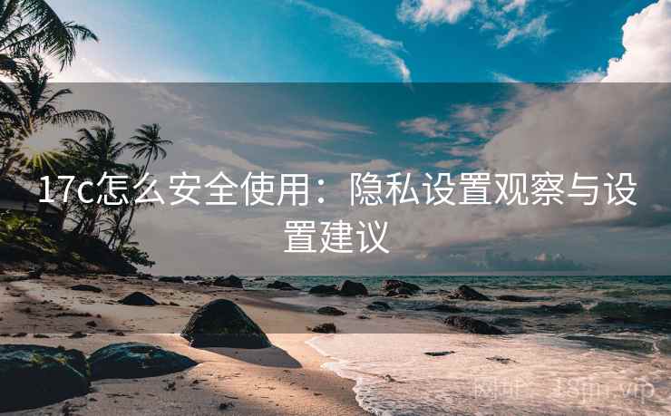 17c怎么安全使用：隐私设置观察与设置建议