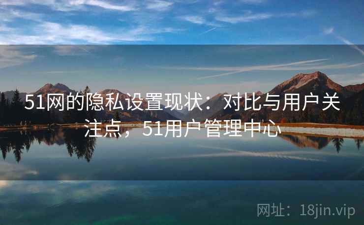 51网的隐私设置现状：对比与用户关注点，51用户管理中心