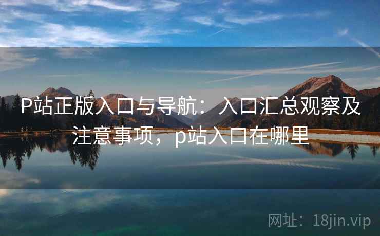 P站正版入口与导航：入口汇总观察及注意事项，p站入口在哪里