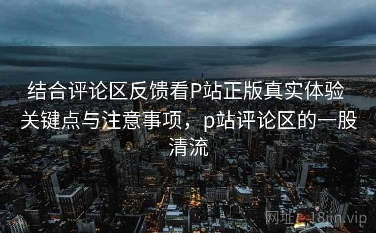 结合评论区反馈看P站正版真实体验 关键点与注意事项，p站评论区的一股清流