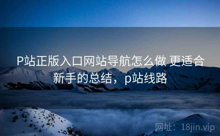 P站正版入口网站导航怎么做 更适合新手的总结，p站线路