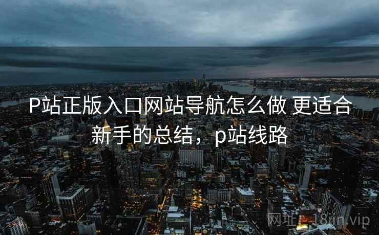 P站正版入口网站导航怎么做 更适合新手的总结，p站线路