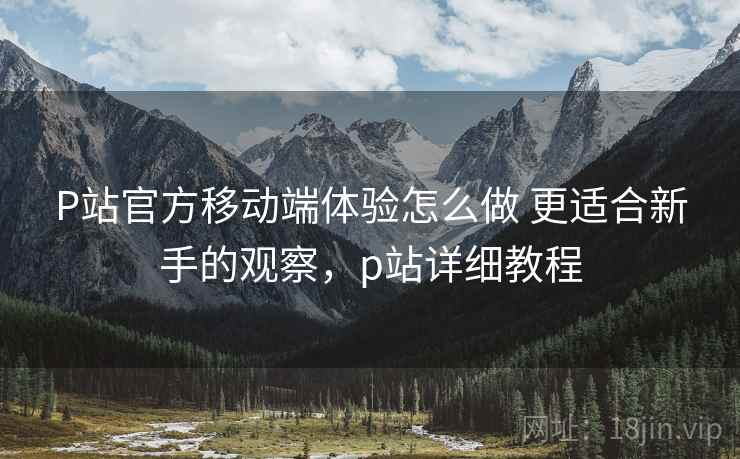 P站官方移动端体验怎么做 更适合新手的观察，p站详细教程