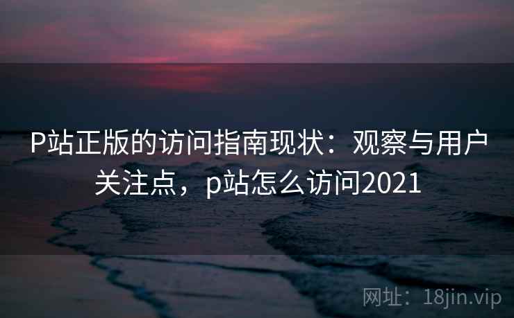 P站正版的访问指南现状：观察与用户关注点，p站怎么访问2021